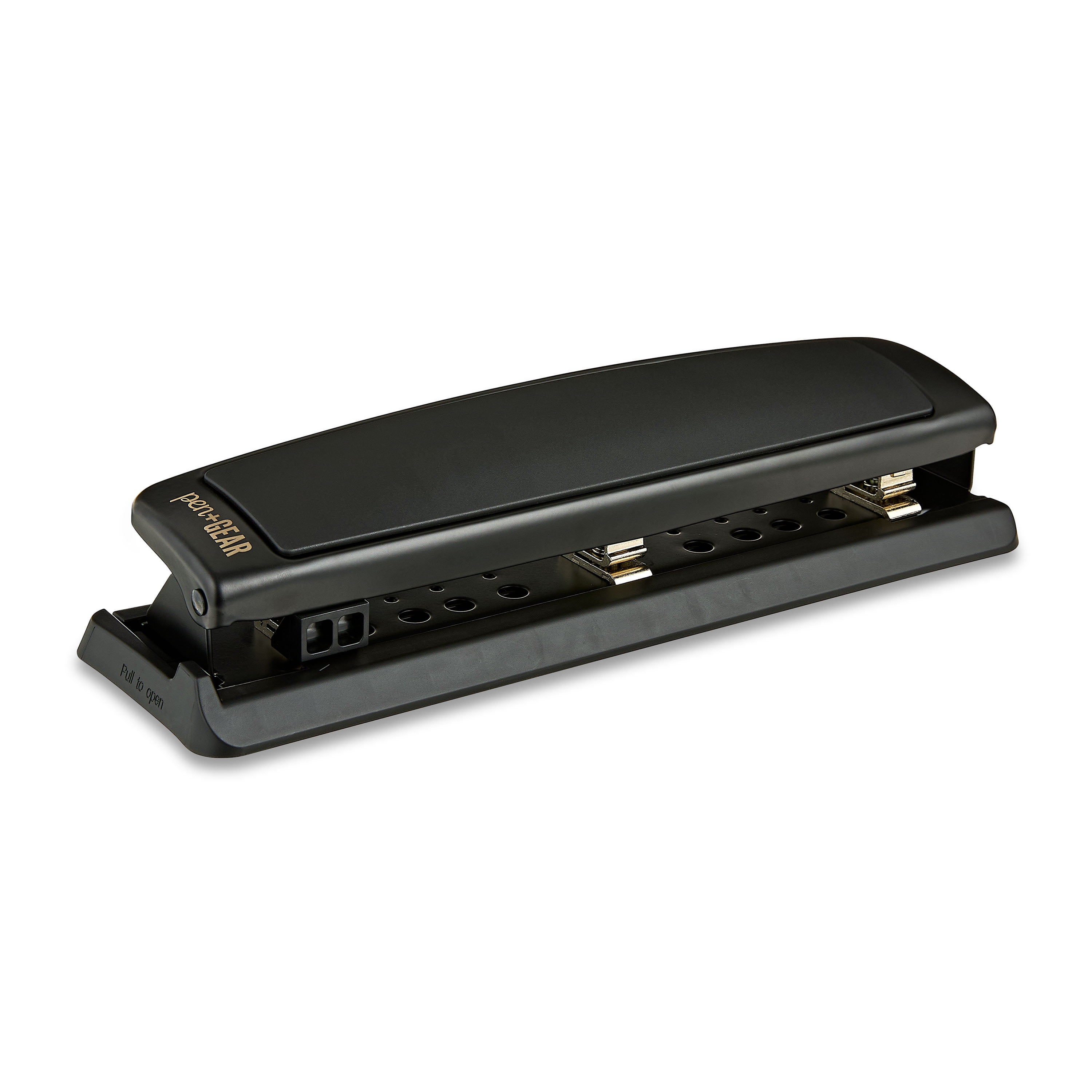 Pen+Gear 3-Hole Punch, 10 Sheet Capacity, Black