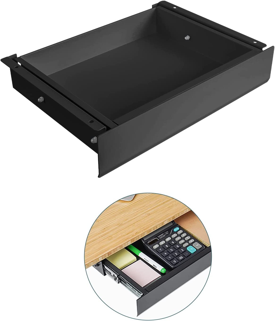 Under Desk PullOut Drawer, Standing Desk Storage Organizer, Sliding