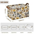 thumbnail image 7 of Yayeee Foldable Storage Basket for Shelves with Handles Waterproof Cloth Bins, Brown Flowers, 7 of 7