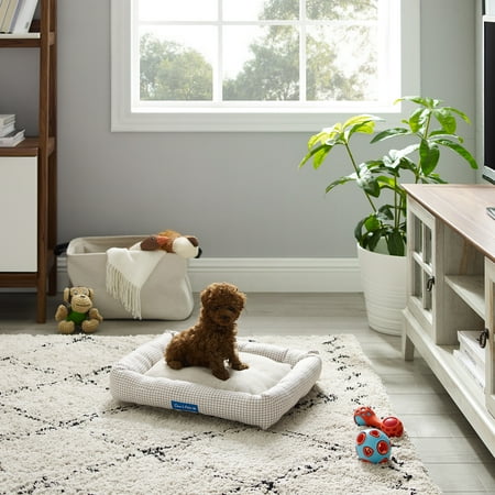 UPC: 0850018680097 | Sam s Pets Arlo® Medium Brown Plaid Bolster Dog Bed