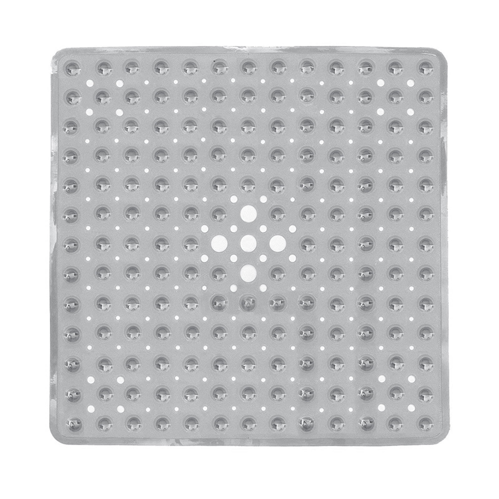 Square Bath Shower Tub Mat 21 x 21 in NonSlip Stall Mat with Suction