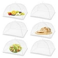 thumbnail image 4 of Shoreew Mesh Food Covers Large White Nylon Pop-Up Tent Umbrella Collapsible Reusable Serving Dish Covers for Outdoor Camping Picnics BBQ, 4 of 7