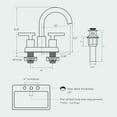 thumbnail image 5 of WB-39035B Celestine Centerset Bathroom Faucet with Drain Assembly, 2-handle Bathroom Sink Faucet, 5 of 11