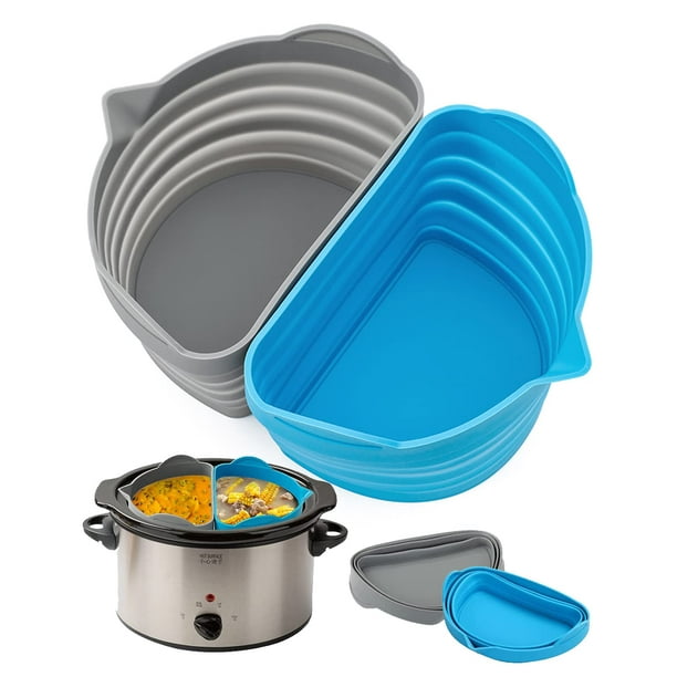 Fnyko 2 Packs Silicone Slow Cooker Divider Insert Perfect compatible