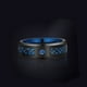 thumbnail image 5 of Anillo de acero de titanio con patrón de dragón, pieza de dragón, anillo de joyería luminosa con incrustaciones de diamantes, anillo de acero inoxidable, 5 of 6