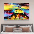 thumbnail image 4 of Póster de lienzo con pintura al óleo de castillo, decoración de dormitorio, paisaje deportivo, decoración de oficina, regalo, estilo marco, 16 x 24 pulgadas (40 x 60 cm), 4 of 8