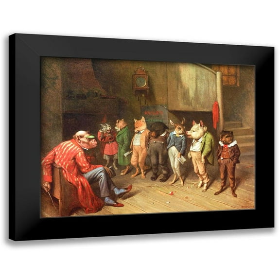 Beard, William Holbrook 14x12 Black Modern Framed Museum Art Print Titled - School Rules