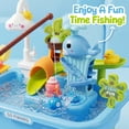 thumbnail image 5 of Blue Water Table for Boys/ 2–7 Years,20 in/51 cm, Outdoor Sensory Toys , Gift for Kids Play Kitchen Sink with Pump & Running Water, Fishing Game., 5 of 9
