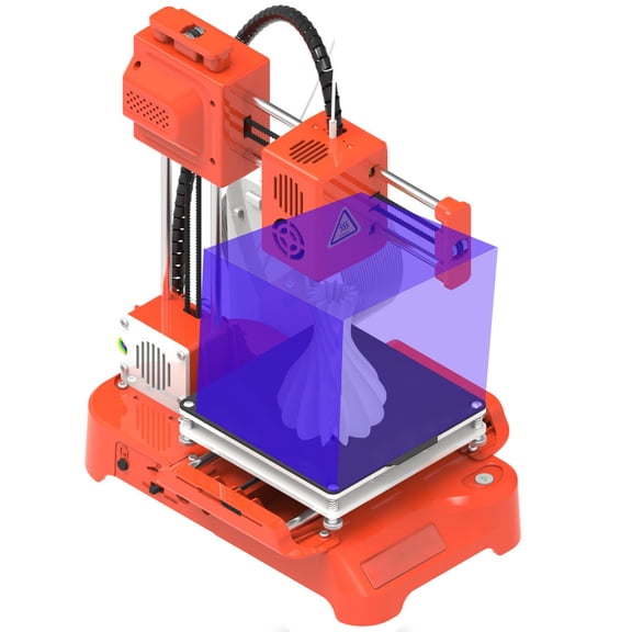 Portable 3D Printer For New Users Efficient Heating Supports 1.75mm Filaments 100x100x100mm Building Size