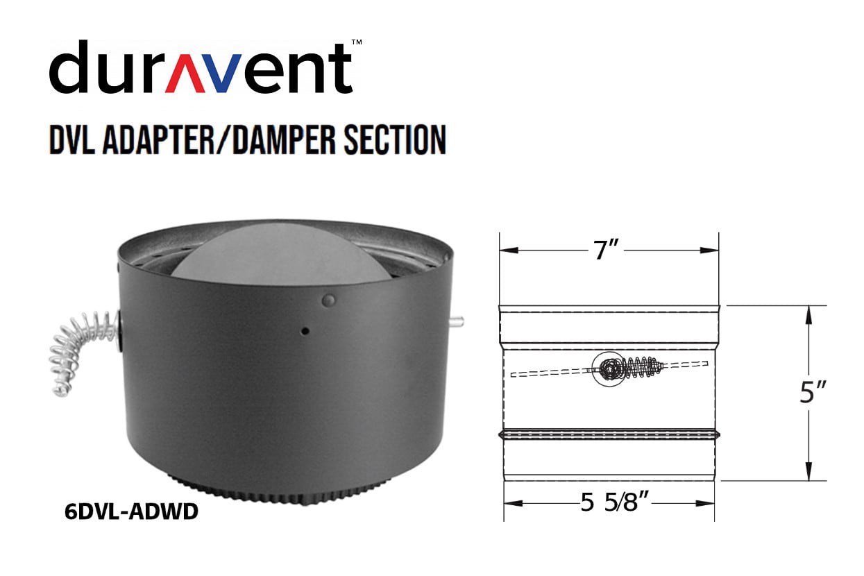DuraVent W2-AVL6 6 Inch Double Wall Adjustable Vent Length