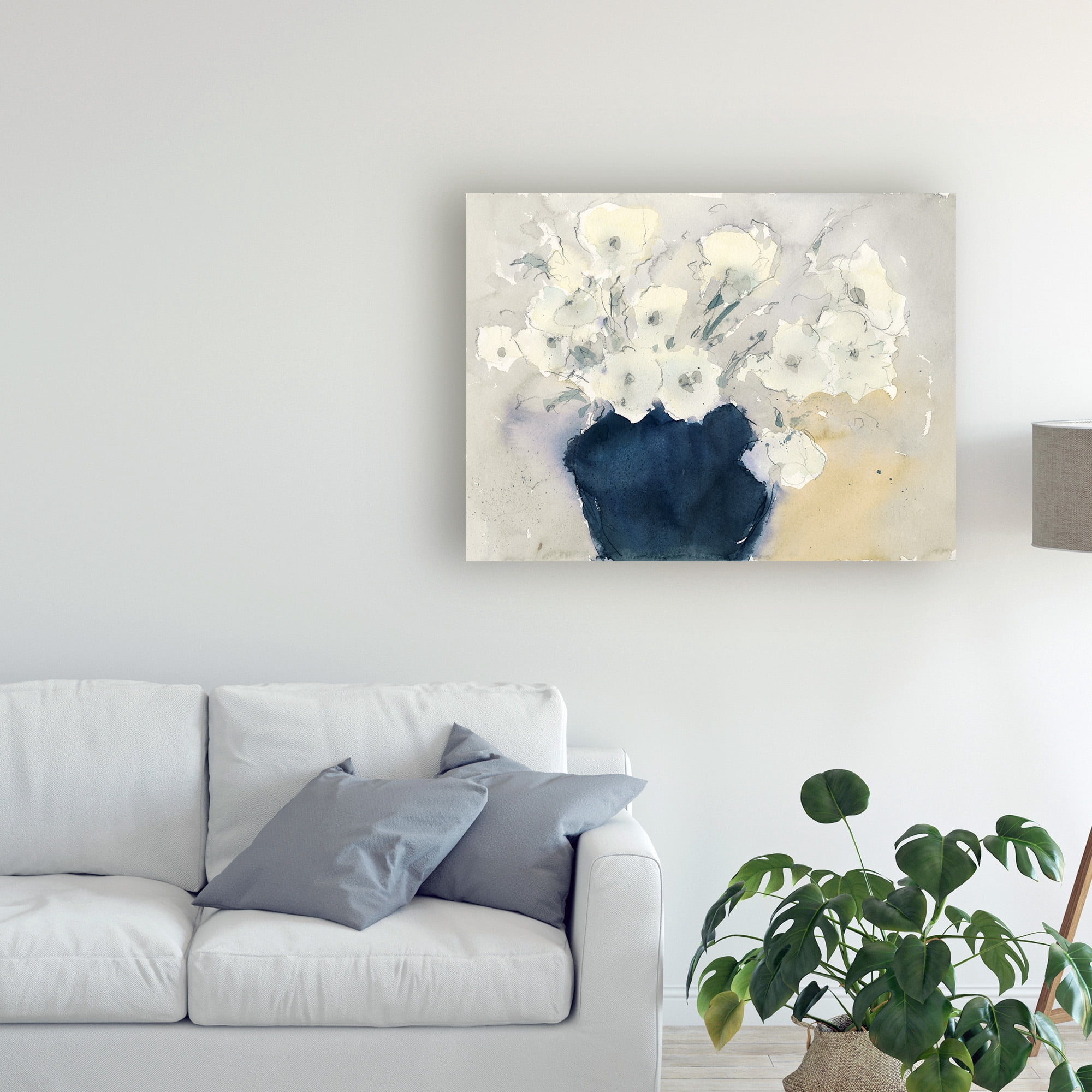 Trademark Fine Art 'White Bouquet' Canvas Art by Samuel Dixon