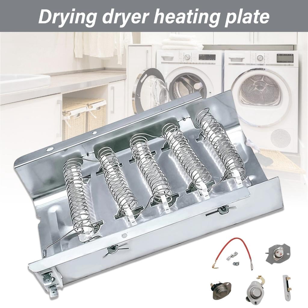 Iron Dryer Heating Part with Thermostat Set Efficient Dryer Part Drying Appliance Repair Component Dryer Accessories