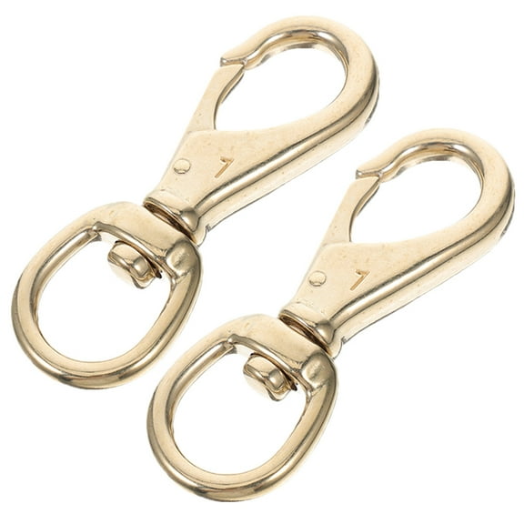HOMEMAXS 2Pcs Solid Brass 360 Degree Swivel Hook Clip For Large Dog Harnesses And Keychains Scuba Diving Line Ideal For Outdoor Adventures