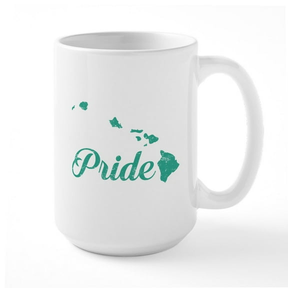 CafePress - Hawaii Pride Large Mug - 15 oz Ceramic Large White Novelty Mug