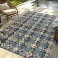 thumbnail image 5 of Gertmenian Sierra Kenna Modern Geometric Blue Outdoor Area Rug, 9x13, 5 of 8