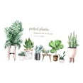 thumbnail image 3 of Pegatinas de pared de plantas verdes, calcomanías de pared extraíbles, murales artísticos premium fáciles de colocar. Estilo B, 3 of 9