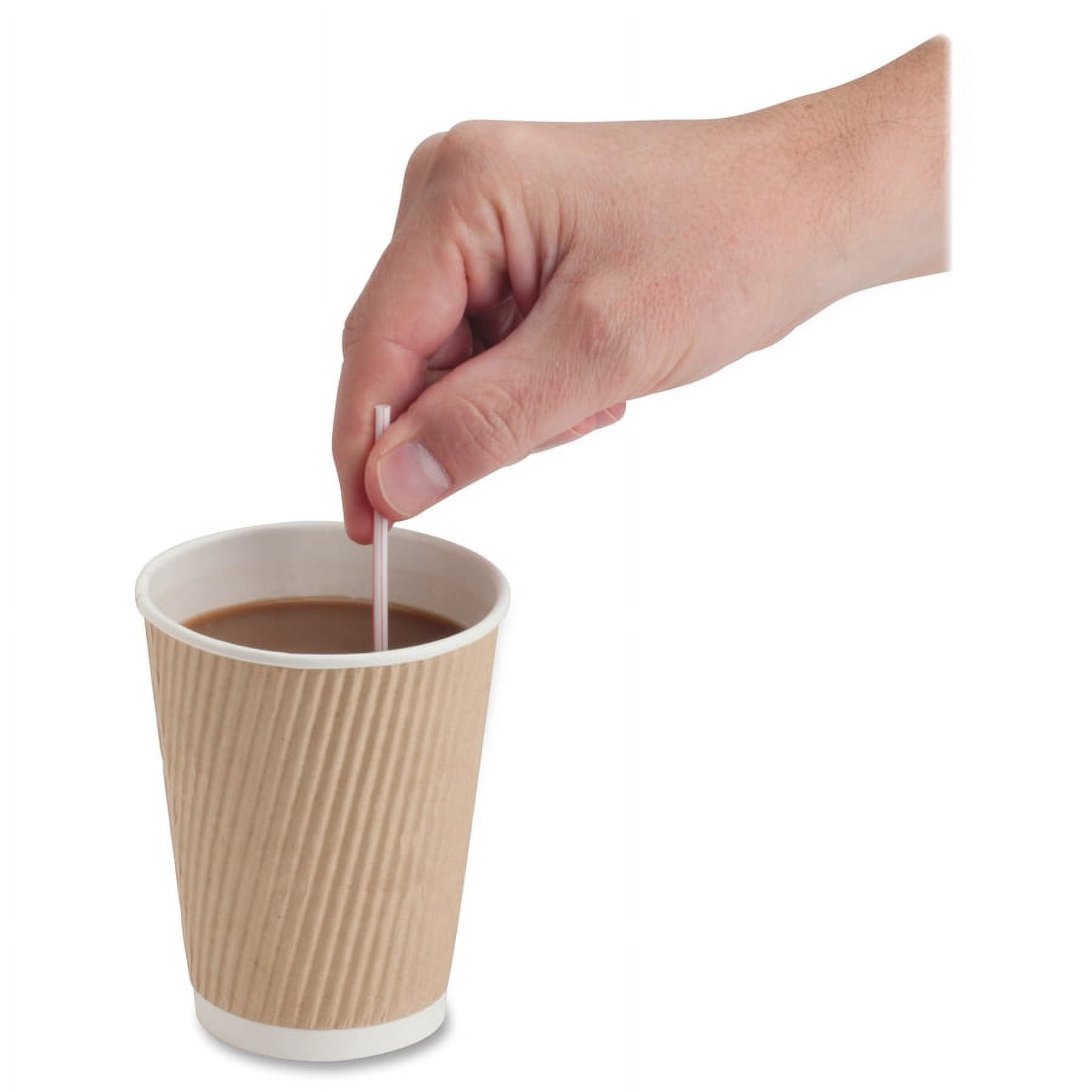 Genuine Joe 5-1/2" Plastic Stir Stick/straws - 5.5" Length - Plastic - 40 / Carton - White