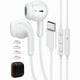 thumbnail image 1 of wonima11 Wired Headphones USB C for Apple iPhone 17 Air 16 Pro Max 15 Android,All Day Ready Corded Earphones with Noise Isolating Microphone for Gym Workout Home Office Travel Type C Earbuds White, 1 of 1