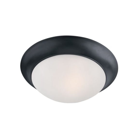 Maxim Essentials - 585x Essentials 1-Light Flush Mount - Black - 5850FTBK
