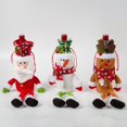 thumbnail image 5 of 3 Piezas Fundas para Botellas de Vino de Navidad,Reutilizables,Cubiertas para Botellas de Vino de Navidad,Bolsa de Regalo de Vino de Navidad,para decoración de Cena en casa-A, 5 of 5