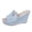 Light Blue, variant on Rokment Linen Wedges Dress Slides Sandals for Women Beach Breathable Cotton Fabric Open Toe Platform Extra High Heels Fashion Casual Summer Espadrilles Heeled Slip on AG Size 6