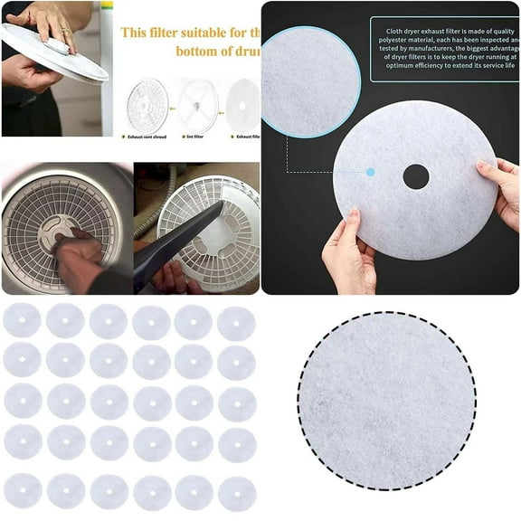 New 30 Pieces Clothes Dryer Exhaust Filter Universal Portable Dryer Lint Filter Replacement