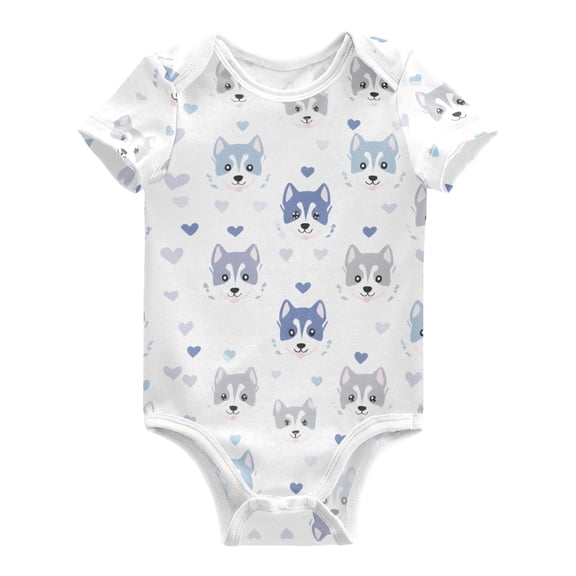 Happy Husky Baby Bodysuits 100% Cotton Short Sleeve for 0-24 Months Baby Golf Outfit 3Months