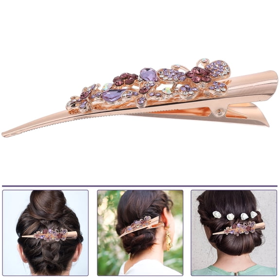 HEMOTON  Gems Horn Clip Hair Accessories Sturdy Hairpin Sophisticated Accessory