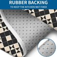 thumbnail image 4 of Black Beige Checkerboard Checkered Pattern Bathroom Rugs Sets 3 Piece,Toilet Cover Set,Absorbent Non Slip Bathroom Mats Sets with U-Shaped Contour Rug Toilet Rug Set, 4 of 5