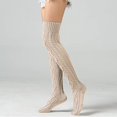 thumbnail image 2 of Calcetines hasta el muslo para mujer,Calcetines hasta el muslo largos y cálidos de invierno para niñas,Calcetines de punto cálidos para mujer Beige Sincero Electrónica, 2 of 5
