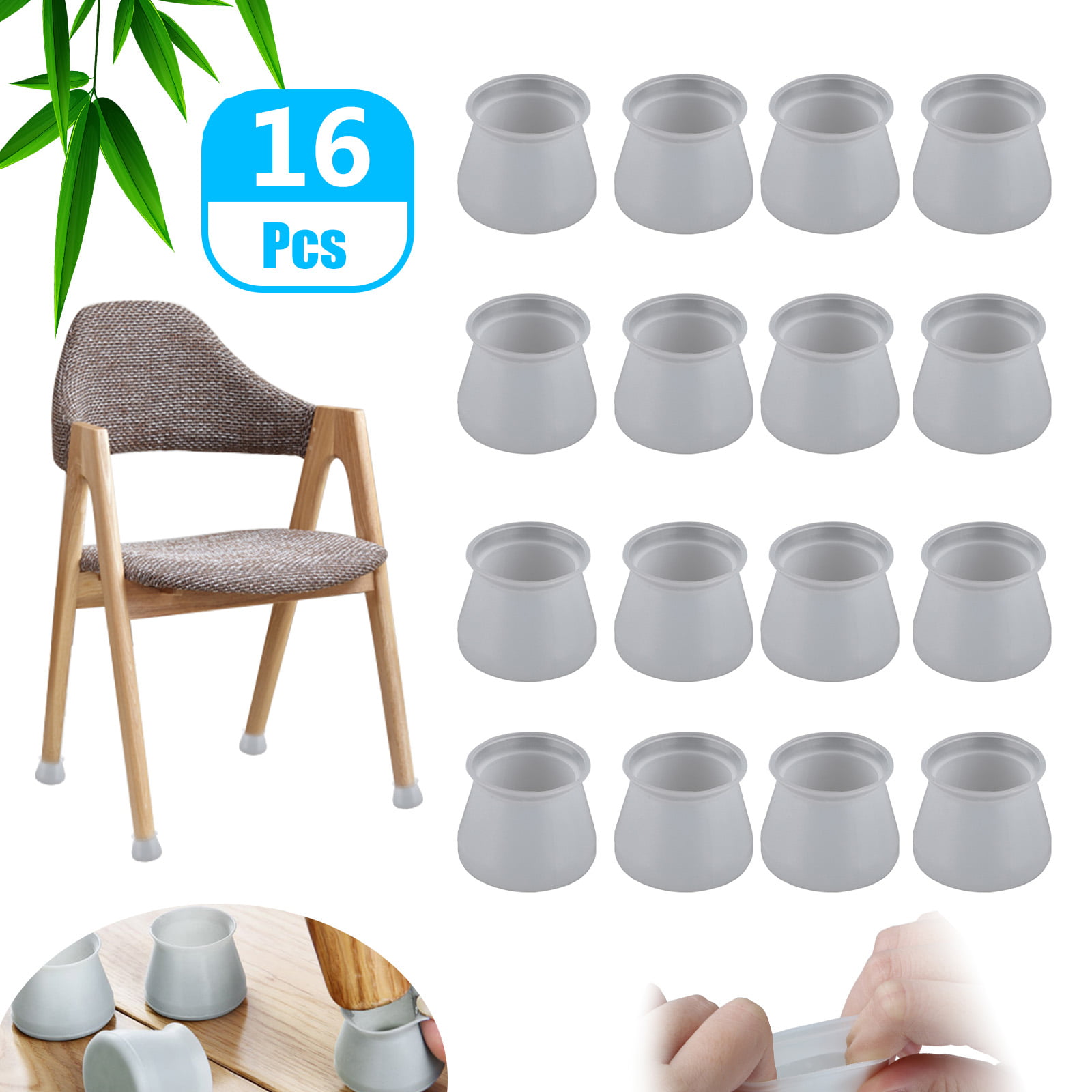 4/8/16pcs Chair Leg Silicone Caps Pad Furniture Table Feet Cover Floor Protector 