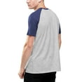 thumbnail image 2 of Ma Croix Mens CONTRAST RAGLAN SHORT SLEEVE T Shirts Short Sleeve Baseball Jersey Casual Sport Tee, 2 of 6