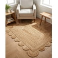 thumbnail image 4 of Sivi 3 x 5 Feet Handmade Scallop Braided Jute Rug - Natural Jute Area Rug, 4 of 15