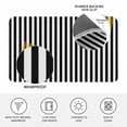 thumbnail image 3 of Black White Stripe Door Mat Indoor Outdoor, Modern Minimalist Geometric Striped Non Slip Welcome Mat with Rubber Backing, Absorbent Fabric Front Door Mats Entryway Rug for Home Patio Entrance 18"x30", 3 of 8
