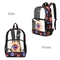 thumbnail image 2 of FKELYI 17 Inch Clear Backpack for Boys & Girls, Kids Backpack See Through Schoolbag Starry Lightning Basketball Print Spacious Bookbag Travel Bags for Elementary Student, 2 of 7