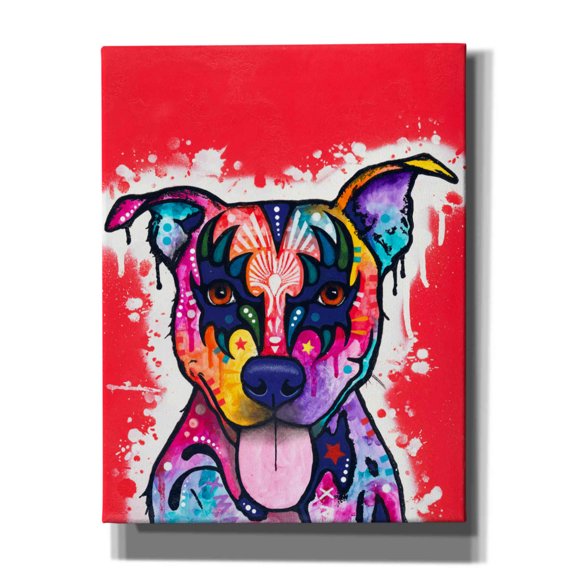 Epic Graffiti 'Kiss Dog' by Dean Russo, Giclee Canvas Wall Art, 26"x34"