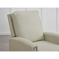 thumbnail image 3 of CHITA Recliner Chairs for Adults Single Sofa Chair for Living Room Faux Leather Push Back Recliner,Beige, 3 of 12