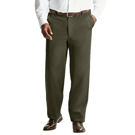 KingSize Men s Big & Tall Classic Fit Wrinkle-Free Expandable Waist Plain Front Pants