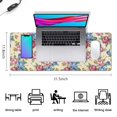 thumbnail image 5 of Long Mouse Pads for Desk,Pioneer Flower Floral Print Pattern Desk Mats on Top Of Desks, Desk Mouse Pad Extra Large with 3mm Non-Slip Base and Stitched Edge for Gaming,Office,Work,Home 31.5"x11.8", 5 of 6