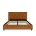 thumbnail image 4 of DHP Dakota Upholstered Platform Bed, Queen, Camel Faux Leather, 4 of 18