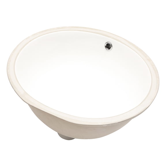Modern 19"x16" Oval Ceramic Lavatory Sink - Pure White Bathroom Basin With Overflow, Low Water Absorption, Acid Resistance, Advanced Design Undermount Stain- Feature