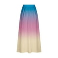 thumbnail image 5 of Viikei Women's Skirt with Elastic Waistband,Women's Printed Elastic Waistband Pleated Pocket Skirt With Mid Calf Skirt Pink XXXXXL, 5 of 5