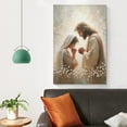 thumbnail image 4 of Jesus Christ Religious Wall Art Jesus with Girl Praying Poster Mormon Art, Bible Painting Wall Art Poster Gifts Bedroom Prints Home Decor Hanging Picture Canvas Painting Posters 24x36inch(60x90cm), 4 of 6