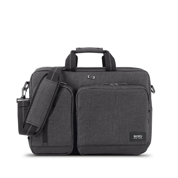 Solo New York Étui de Transport Urbain (Briefcase) pour Cahier 15,6 Pouces - Gris, Noir, 12,5 Pouces x 17 Pouces x 5 Pouces (UBN310-10)