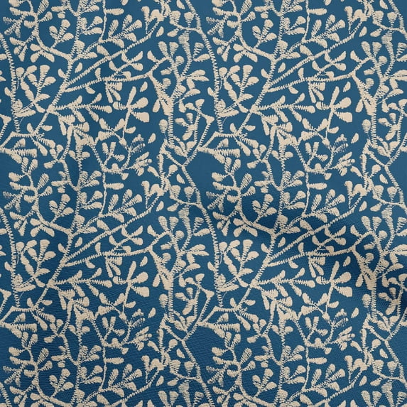 oneOone Cotton Flex Royal Blue Fabric Asian Block Diy Clothing Quilting Fabric Print Fabric By Yard 40 Inch Wide
