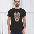 thumbnail image 3 of Tee Hunt Dean Russo Sugar Skull T-Shirt Day of The Dead Neon Calaver Men's Tee, 3 of 5