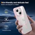 thumbnail image 6 of Clear Magnetic for iPhone 13 Mini Case, Compatible with MagSafe, [Not Yellowing] [Military Grade Protection] Slim Transparent Silicone Anti-Scratch Shockproof Phone Case for 13 Mini, Pink, 6 of 6