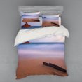 thumbnail image 2 of Ambesonne Nautical Bedding Set 3 Pcs, Shipwreck on Sea Dusk, Twin XL, Multicolor, 2 of 3