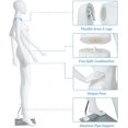 thumbnail image 5 of Kinbor 6FT Female Mannequin Dress Form Display, Manikin Torso Stand Realistic Full Body Mannequin for Retail Clothing Shops, Halloween Christmas Cosplay, White(Posture B), 5 of 8