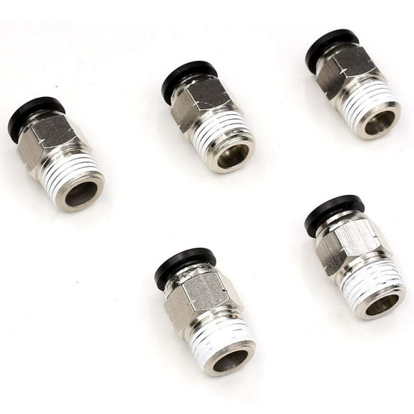 5/16 Air Fittings Push to Connect Fittings,CEKER PC 5/16 Od x 1/4" NPT Air Lines Fittings Male Thread Pneumatic Fitting 5/16 Tubing Fitting Push in Connector Quick Connect Air Hose Fittings 5Packs